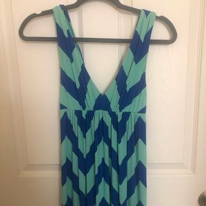 J Crew chevron maxi dress